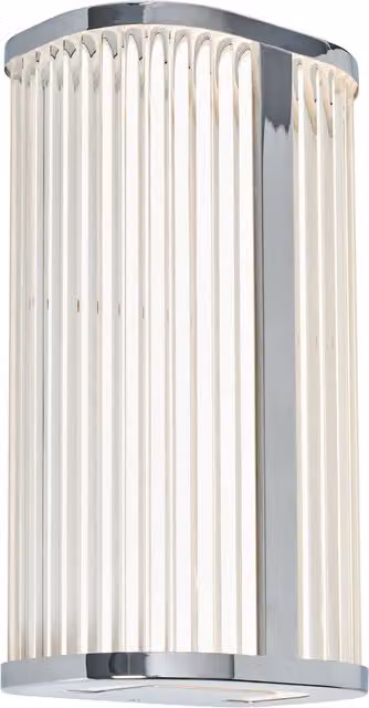 Litecraft Perseus LED CCT Bathroom Wall Light with Opal Glass in Chrome