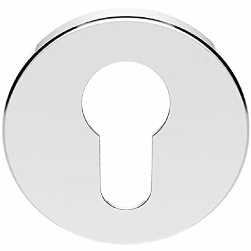 Loops 51mm Euro Profile Round Escutcheon in Chrome with Concealed Fix