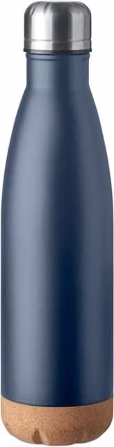 MidOcean Aspen Cork Double Wall 500ml Water Bottle - Blue and Silver