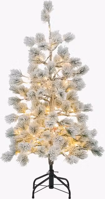 Perch & Parrow Scandinavian White Organic Freestanding Christmas Tree, Height: 121.92 cm