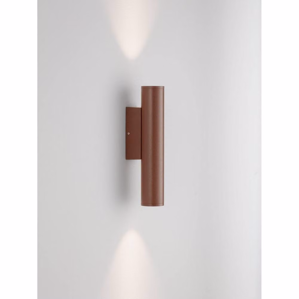 Netlighting Torrin Up and Down Outdoor Wall Lamp, Brown Corten LED 6W 480lm IP65 3000K – 2