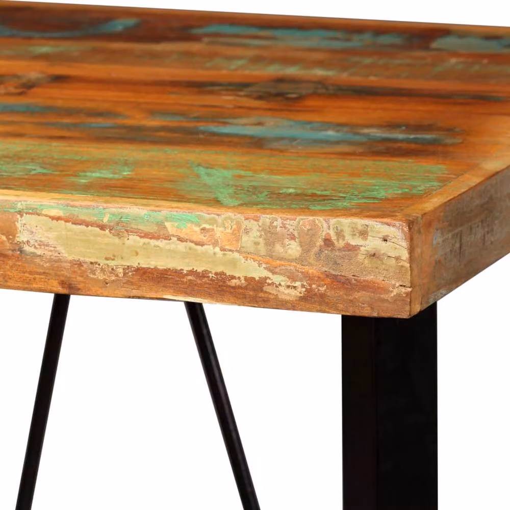 Berkfield Home Beautiful Bar Table in Brown Solid Reclaimed Wood, W/D/H: 60 x 60 x 107 cm – 4