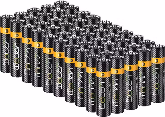 Venom 1000mAh Rechargeable AA Batteries, 50-Pack, Black