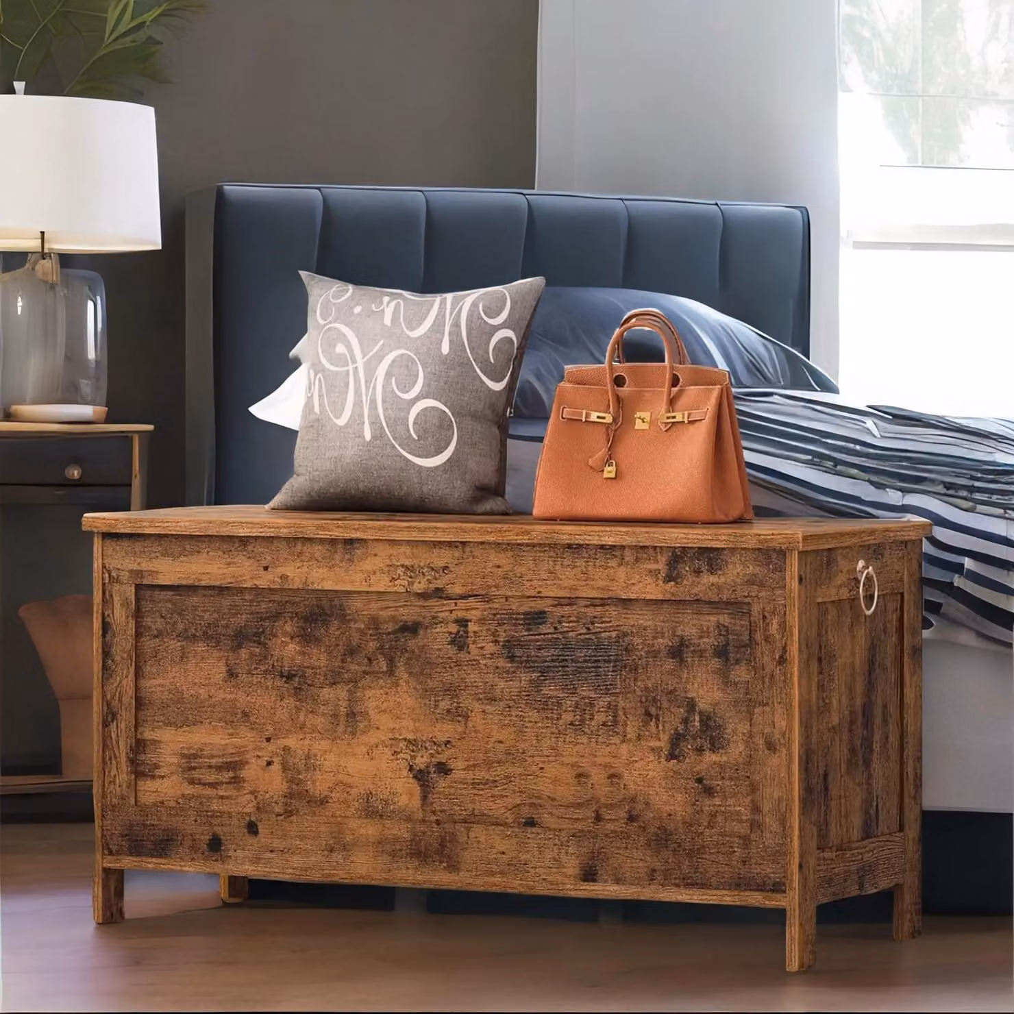 Rafaelo Mobilia Brown Wooden Retro Storage Chest for Children, W: 100 cm, D: 48 cm, H: 40 cm – 3