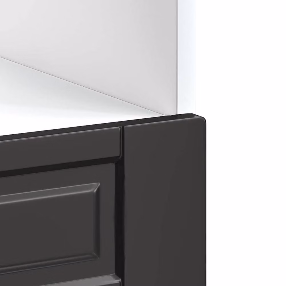 Berkfield Home Porto Oven Cabinet in Black Engineered Wood, H 81.5 x W 60.0 x D 46.0 cm – 2