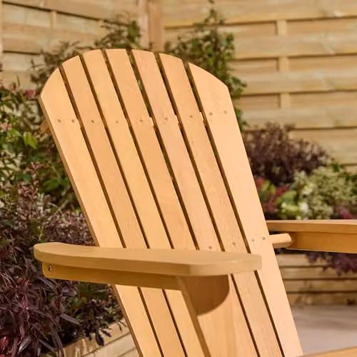 Rowlinson Sandown Folding Adirondack Chair in Sand Treated Hardwood – 3