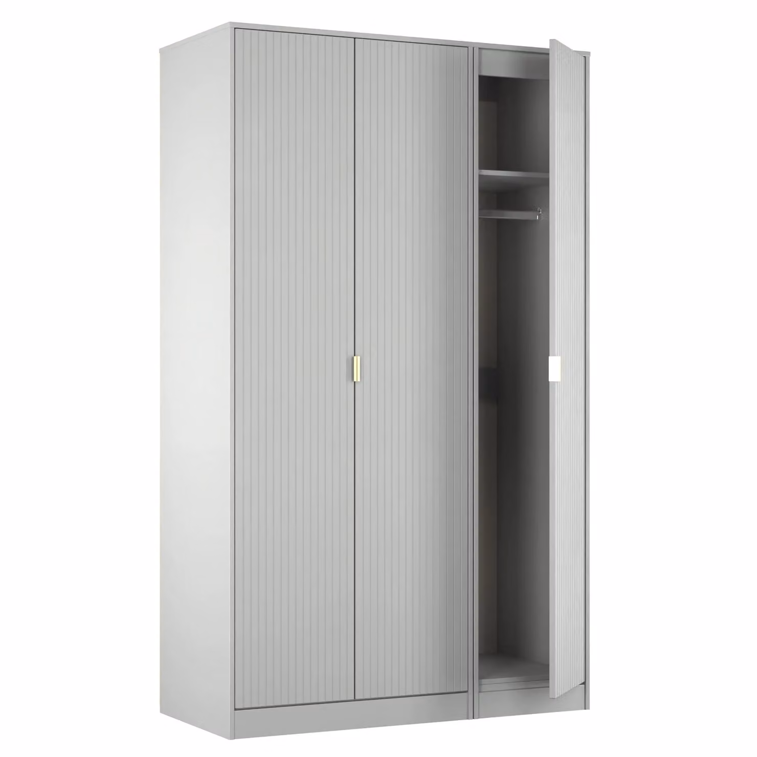2 U Bexley 3 Door Wardrobe in Dark Grey with Gold Accents – 2