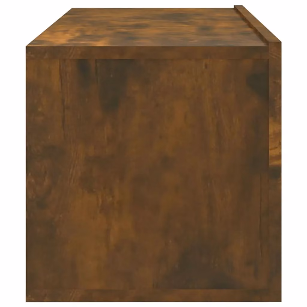 Berkfield Home Set of 4 Smoked Oak Wall TV Cabinets in Brown, W/D/H: 100 x 30 x 30 cm – 4