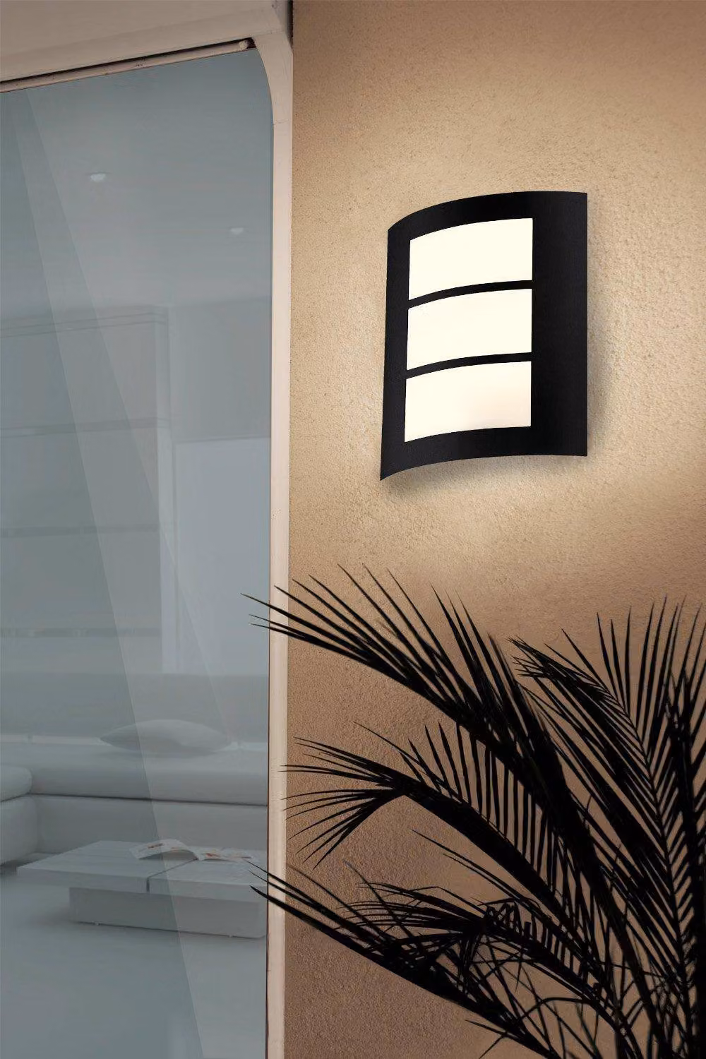 Eglo City IP44 Modern Metal Outdoor Wall Light in Black – 2