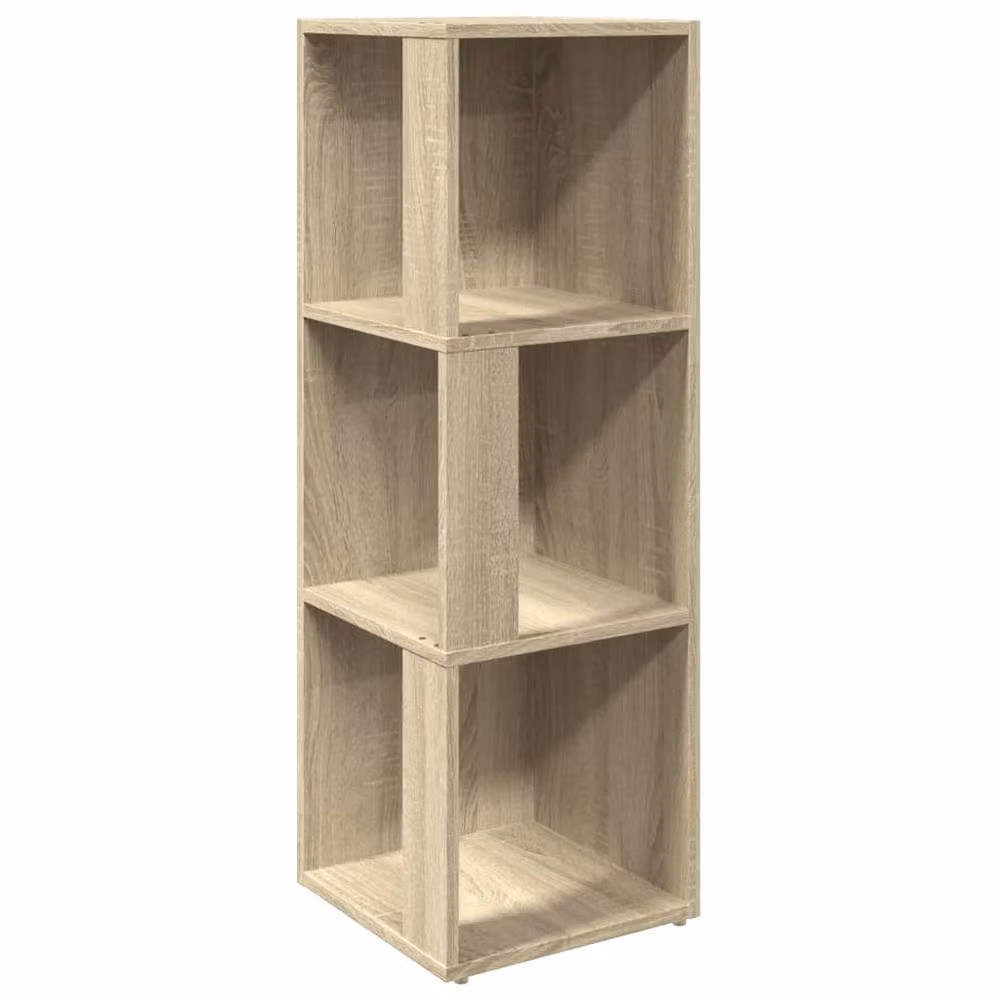 Berkfield Home Modern Corner Cabinet in Sonoma Oak and Beige, W/D/H: 33 x 33 x 100 cm – 2