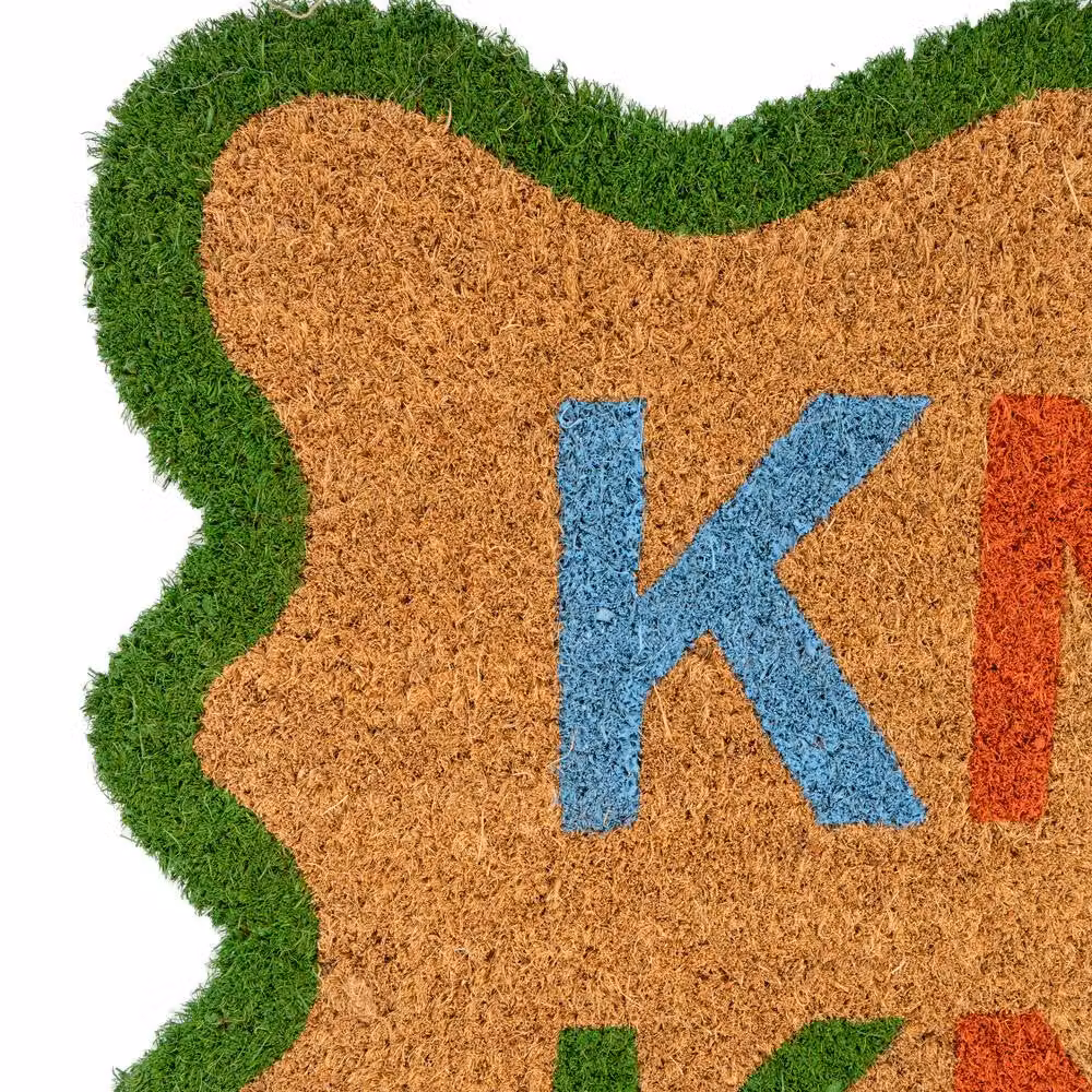 Kukoon Knock Knock Natural Coir Front Door Mat in Beige, W: 45 cm, D: 70 cm – 3