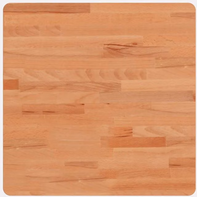 Berkfield Home Square Solid Wood Beech Table Top, Light Brown, W: 50 cm, D: 50 cm, H: 1.5 cm – 1