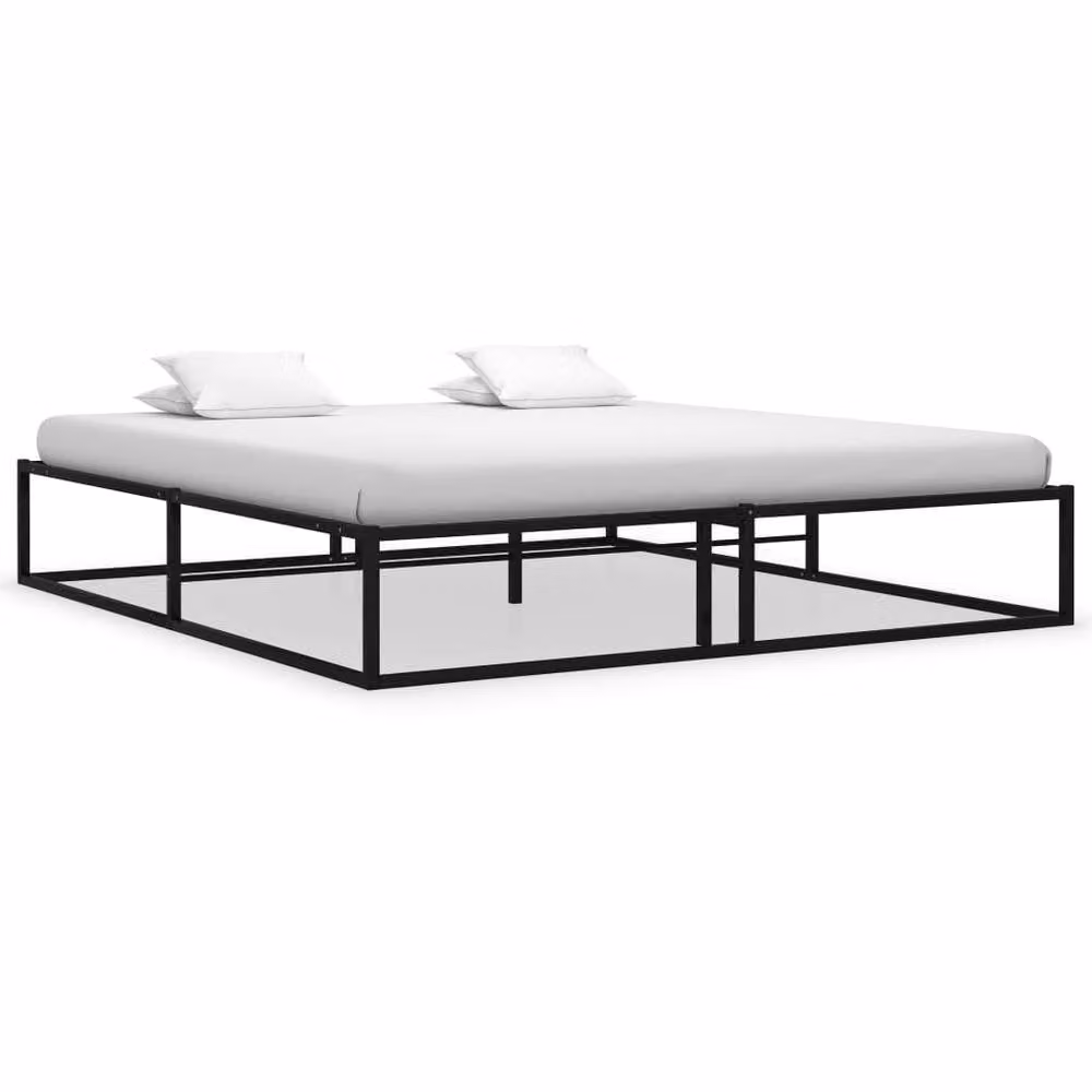 Berkfield Home Modern Metal Bed Frame in Black, 200 x 200 cm – 2