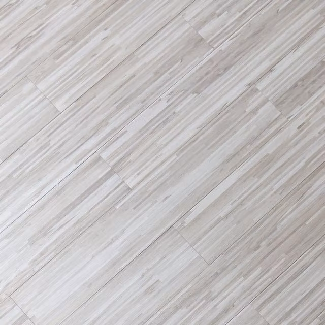 Novecrafto Self Adhesive Wood Look Vinyl Floor Tiles, 36 Pack, Grey and Beige, W/D/H: 91.4 x 15.2 cm