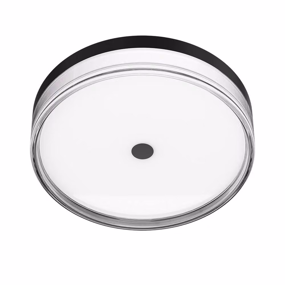 Netlighting Molino Round LED Flush Ceiling Light, Black, Diameter: 40 cm – 2