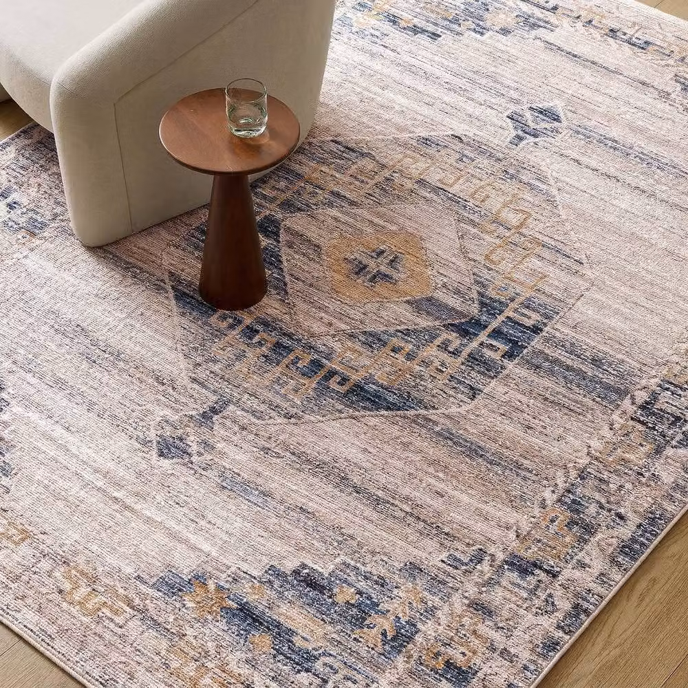 Livabliss Fifth Avenue Vintage Traditional Fringe Living Room Rug in Grey, Brown and Green, W: 200 cm, D: 275 cm – 6
