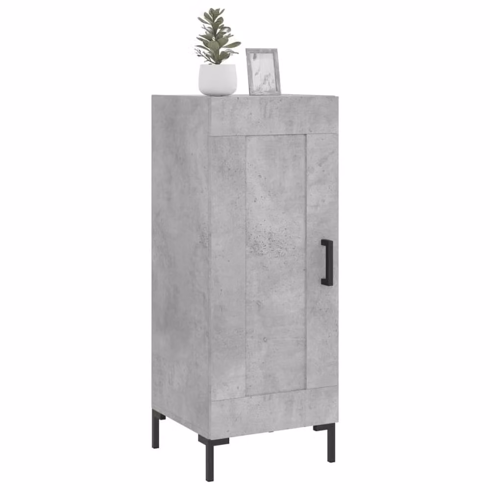 Berkfield Home Modern Sideboard in Concrete Grey, W/D/H: 34.5 x 34.0 x 90.0 cm – 2