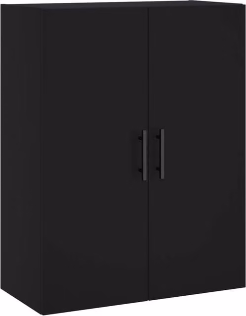 Berkfield Home Modern Wall Mounted Cabinet in Black, W: 69.5 cm, D: 34 cm, H: 90 cm – 1