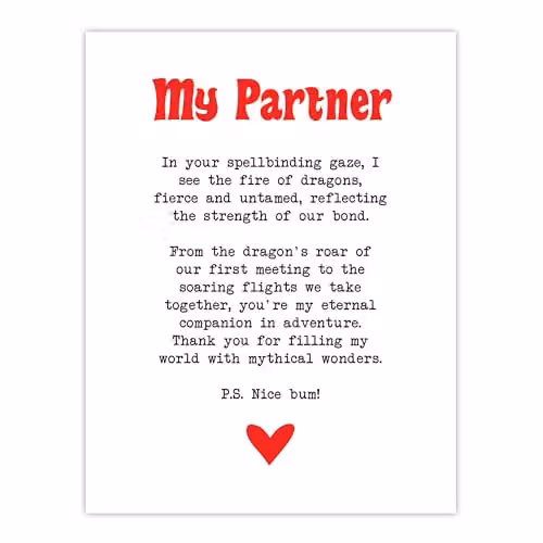 Artery8 Love Poem Role Play Game Wall Art Poster Print on Thick Paper, W: 45.7 x H: 61 cm