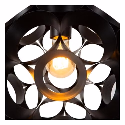 Lucide Hannelore Pendant Light, Black, Diameter: 30 cm – 4
