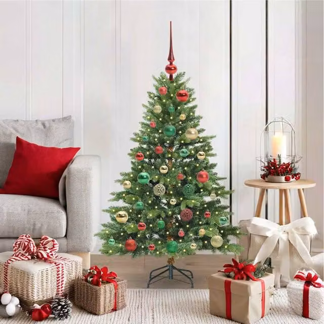 Berkfield Home Artificial Green Christmas Tree with 150 LEDs, Height: 120 cm – 1