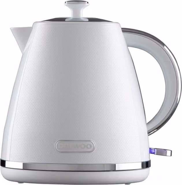Daewoo Stirling Pyramid Cordless Kettle, 1.7 Litre, 3kW Rapid Boil, White – 1
