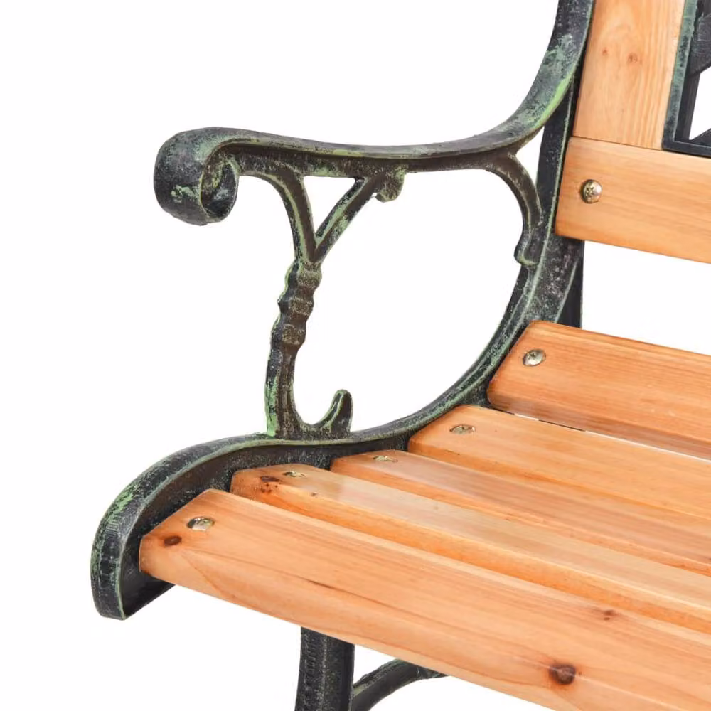 Berkfield Home Brown Wood Garden Bench, Width: 122 cm – 3