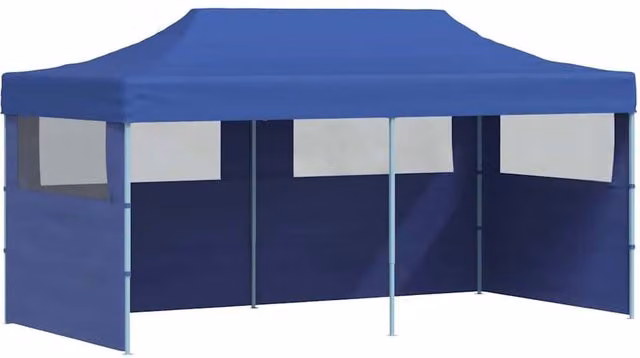Berkfield Home Blue Foldable Pop-up Party Tent W: 6 m, D: 3 m – 1