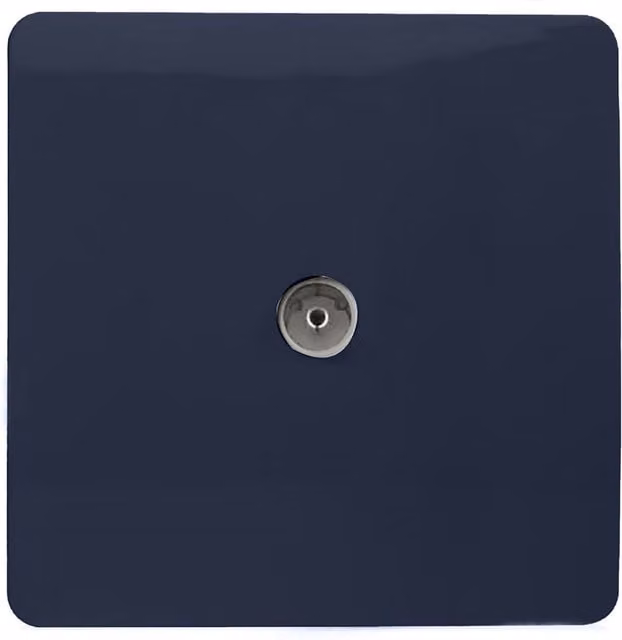 Trendi Switch 1 Gang Flush Co-Axial Television Socket in Blue – 1