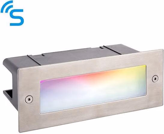 Netlighting Smart Seina Outdoor LED 3.5W Recessed Brick Light in Grey Stainless Steel IP44