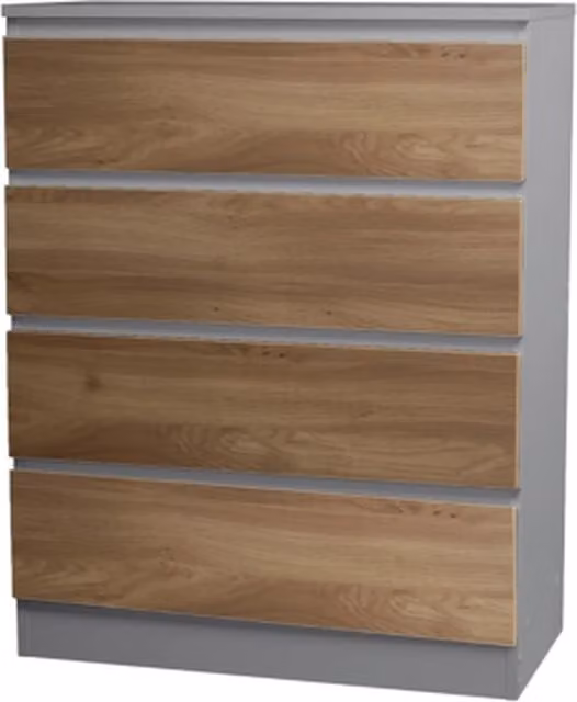 URBNLIVING Modern Grey Wooden Chest of Drawers