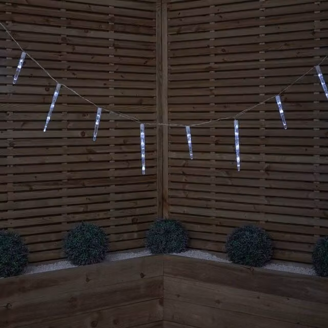 Samuel Alexander 6.9m Icicle Christmas Chaser Lights with 72 Cool White LEDs