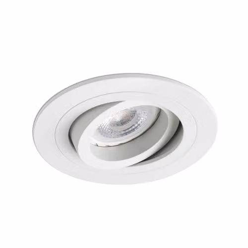 Faro Barcelona Radón 43398 White LED Recessed Spotlight with Adjustable Round Aluminium Design