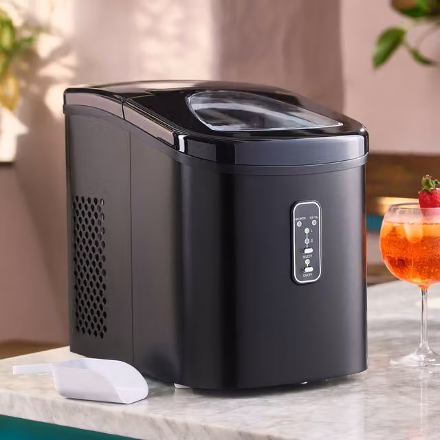Cooks Professional Counter Top Ice Maker Machine with 2.2L Tank and Ice Scoop, Black – 2