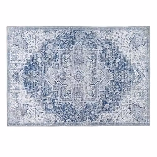 Phoenox Textiles Limited Origins Garda Washable Oriental Vintage Rug, Blue, W: 160 cm, L: 230 cm