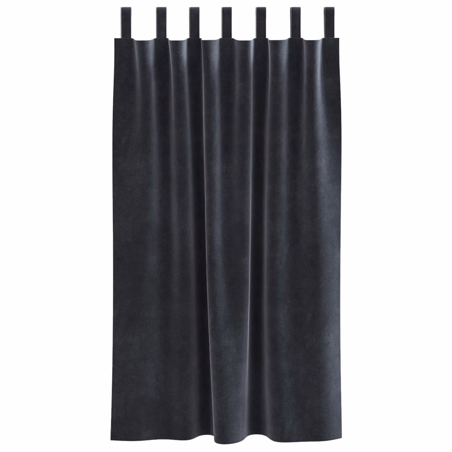 Berkfield Home Dark Grey Velvet Blackout Curtains with Hanging Loops, 2 Pack – 3