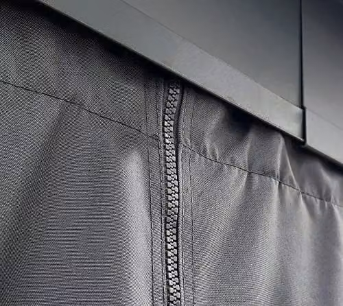 Palram Canopia Dallas Garden Gazebo Polyester Curtain Set in Dark Grey, W440 x H212 cm – 3