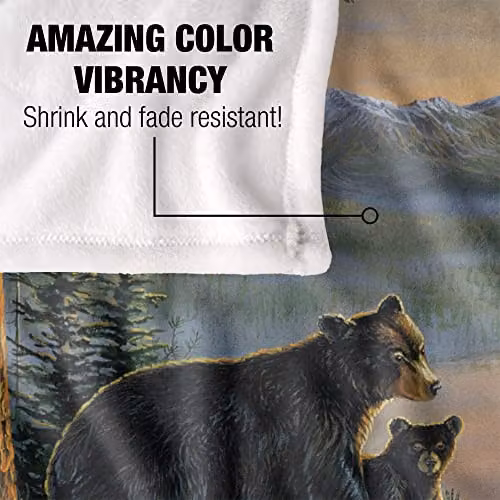 Wild Wings Serenity At Twilight 2 Silky Touch Super Soft Fleece Throw Blanket, White and Multicolour, W: 152 cm, D: 127 cm – 2