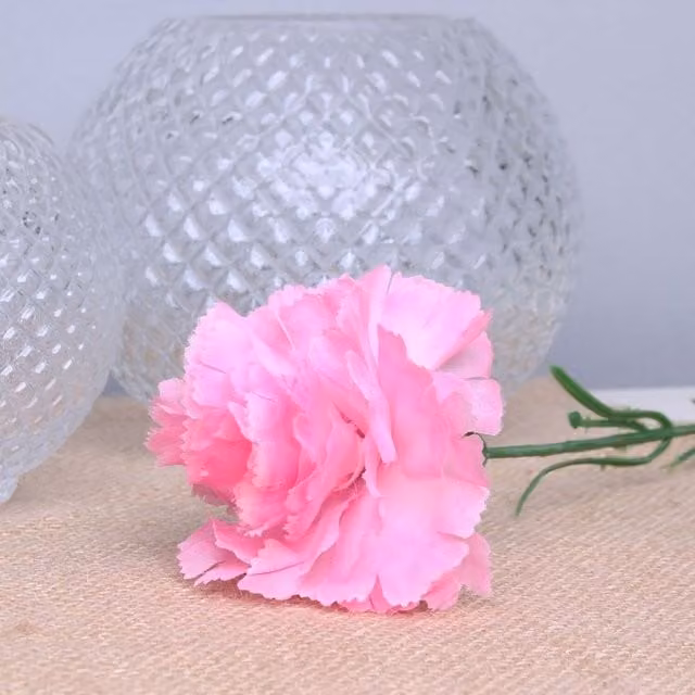 Kingsbury Gifts Pink Artificial Silk Single Carnation