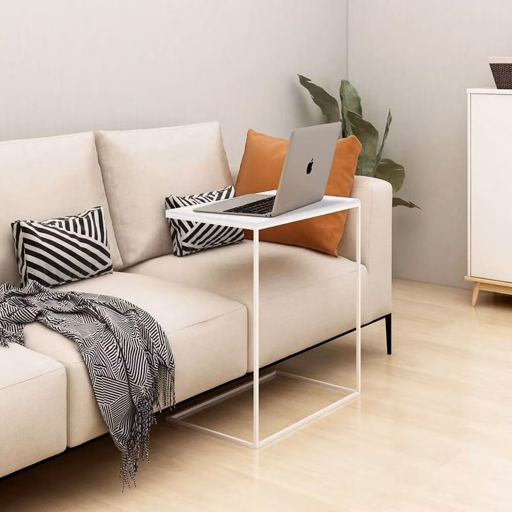 Berkfield Home White Side Table in Engineered Wood, W/D/H: 55 x 35 x 66 cm – 2