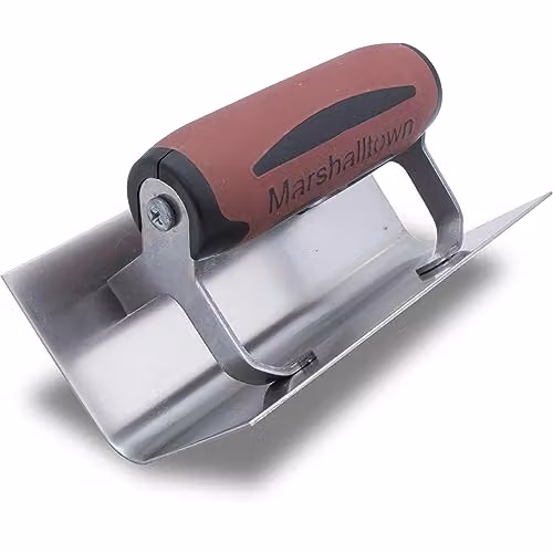Marshalltown Stainless Steel Internal Corner Trowel with Red Durasoft Handle – 1