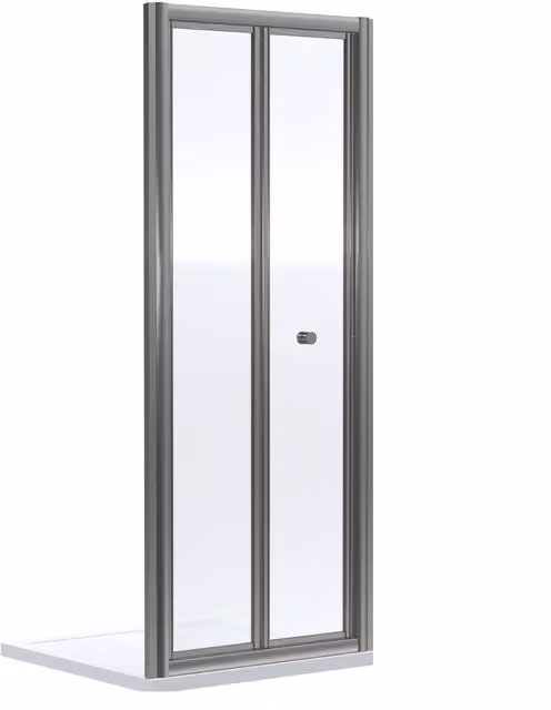 Balterley Brushed Silver Rectangular Folding Glass Shower Door