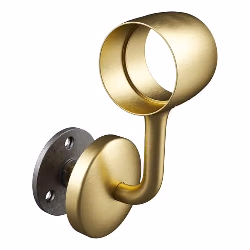 Rothley Staircase Handrail Connecting Wall Bracket, 40mm, Gold Brass