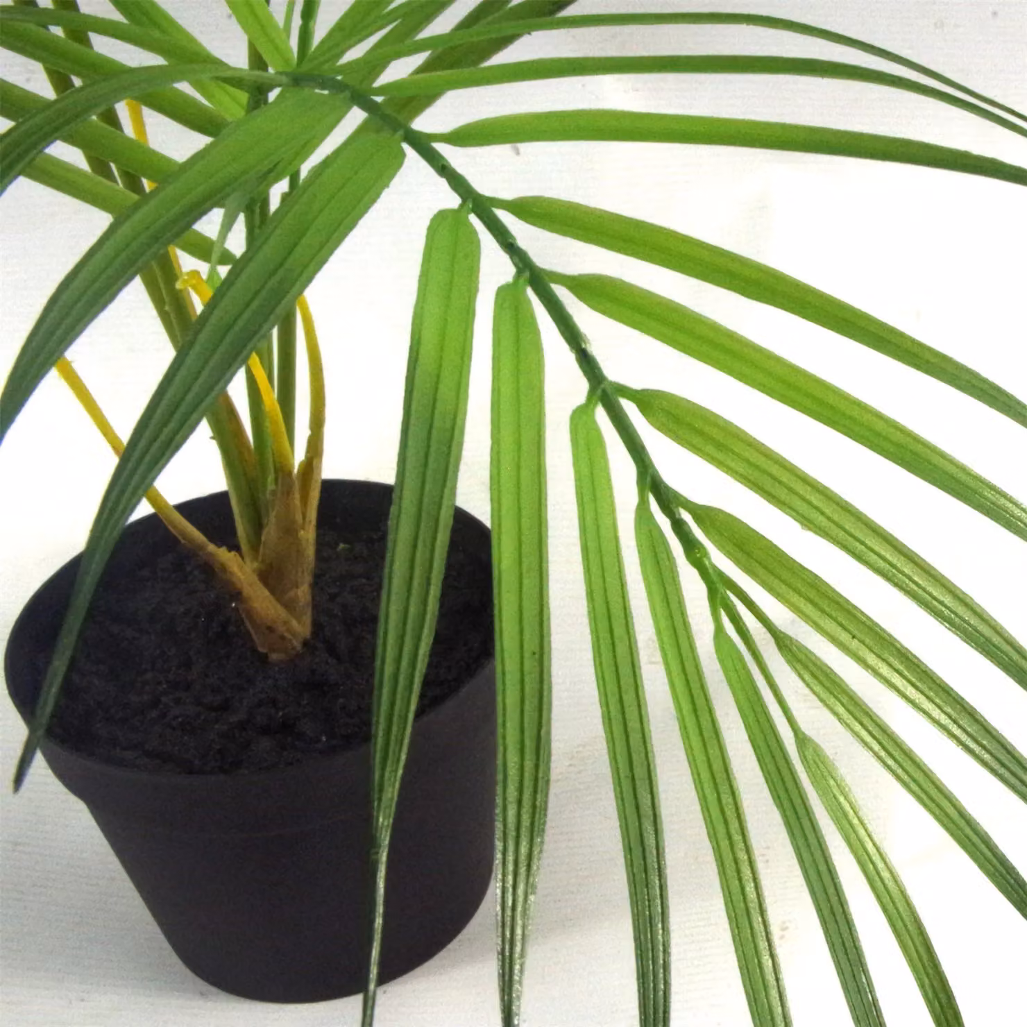 Leaf Design UK Realistic Green Artificial Palm Tree Tabletop Plant – 3