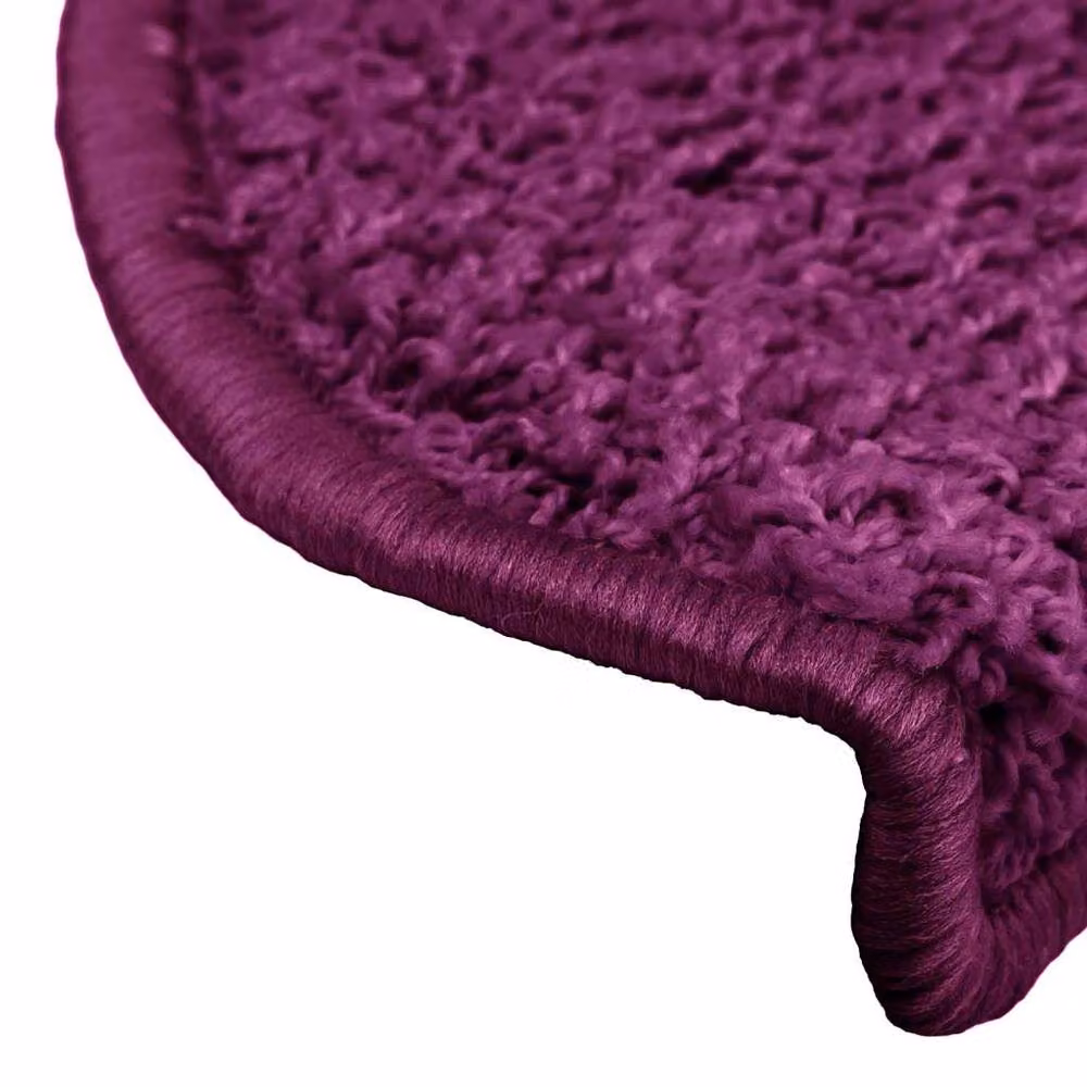 Berkfield Home Decorative Carpet Stair Treads, 15 Pieces, Purple, W: 65 cm, D: 21 cm, H: 4 cm – 4
