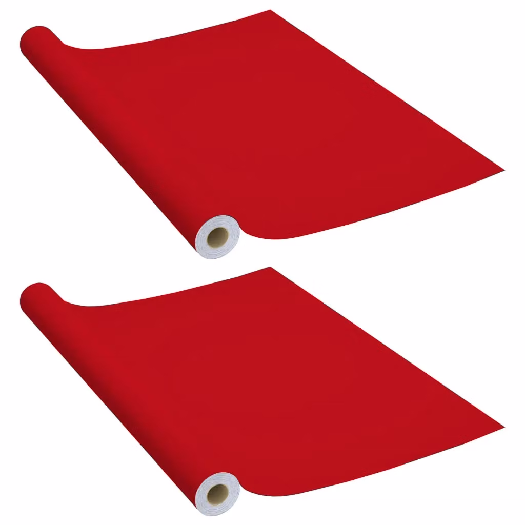 Berkfield Home Self-adhesive PVC Furniture Film, Red, 2 Pack, W: 500 cm, H: 90 cm – 1