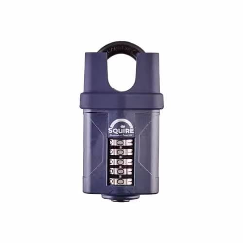 Squire Heavy Duty 5 Wheel Combination Padlock CP60CS in Blue, 60 mm – 1