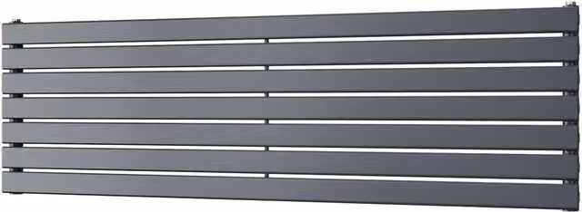 Typhoon Axis Anthracite Single Panel Horizontal Radiator, W: 160 cm, H: 47.6 cm, D: 47.6 cm