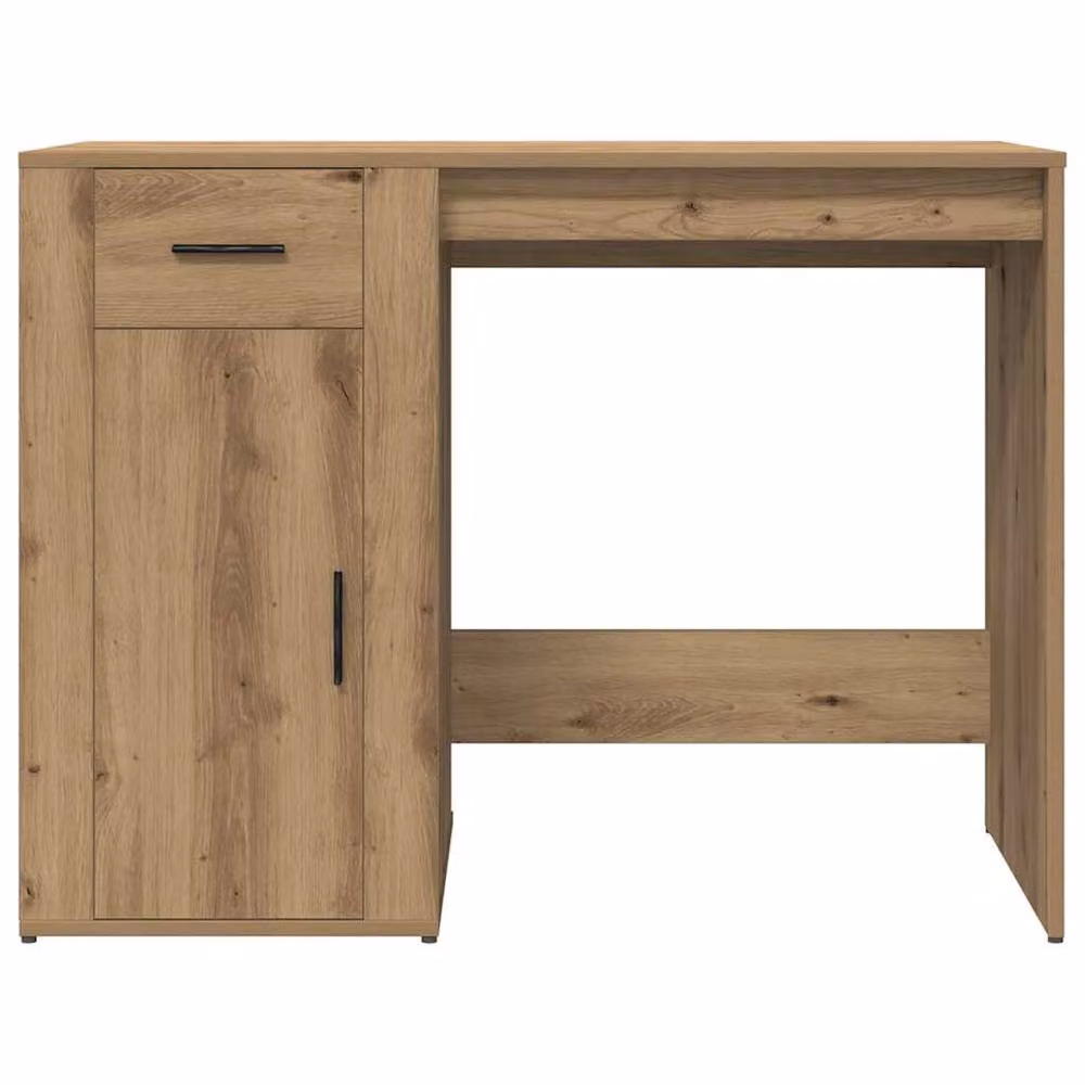 Berkfield Home Artisan Oak Computer Desk in Brown, W/D/H: 100 x 49 x 75 cm – 3