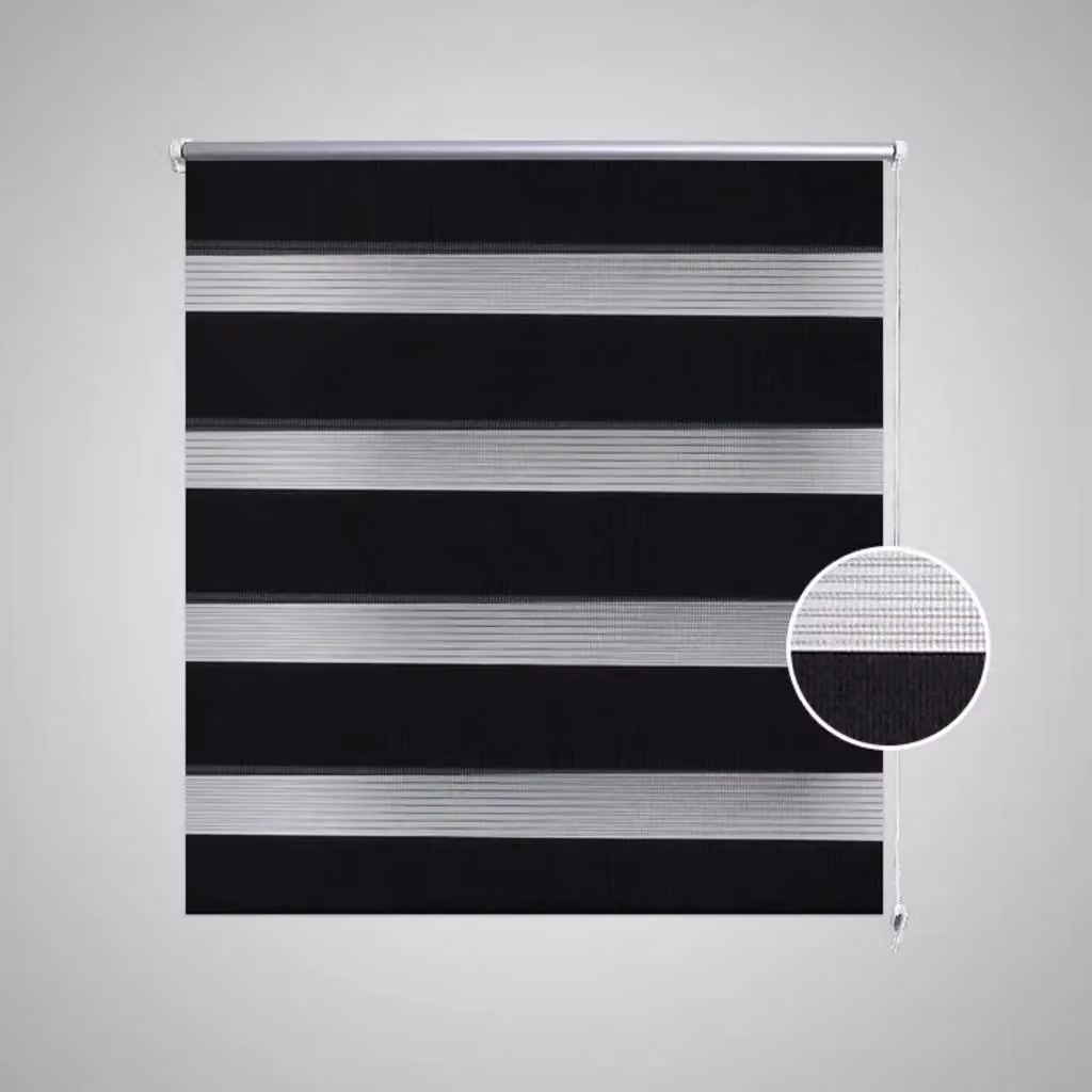 Berkfield Home Zebra Blind in Black and White, W: 60 cm, H: 120 cm – 2